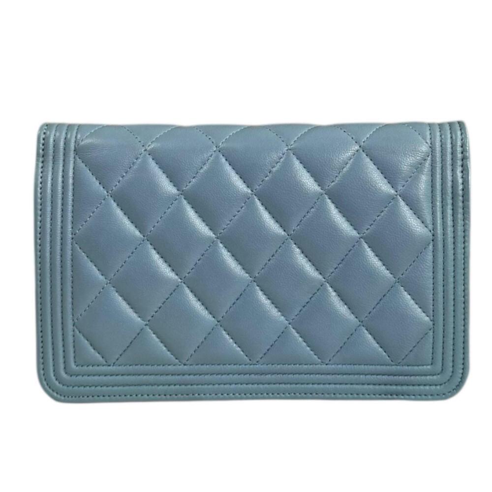 CHANEL Authentic Blue Leather Wallet - Picture 3 of 12